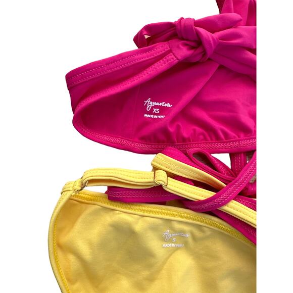 Aquaviva - Nutcracker Bikini Top & Bottoms in Pink & Yellow - Picture 5 of 6